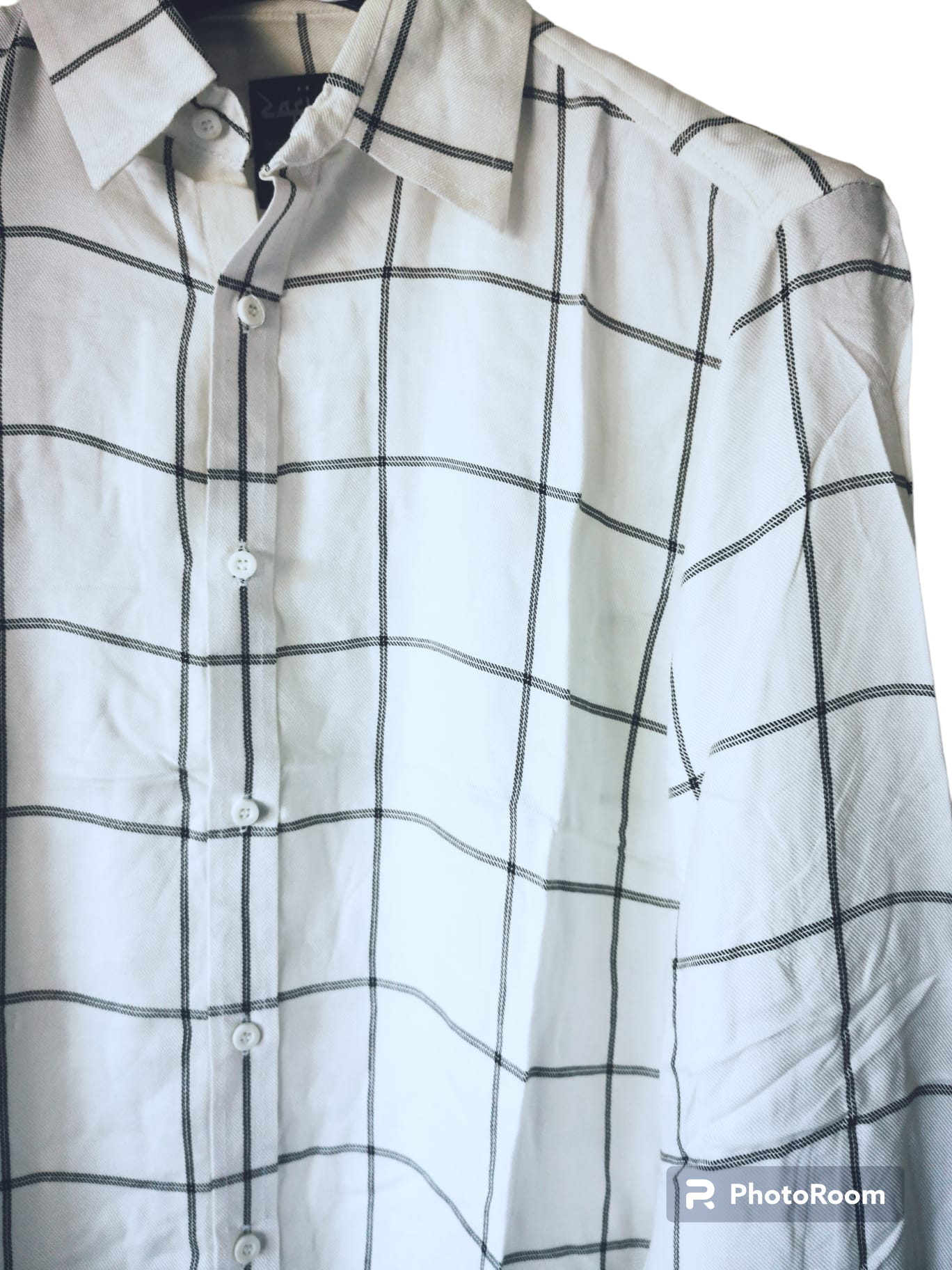 Elevate Your Style with Our Men's Pure Cotton Long Classic Sleeve White Checked Shirt